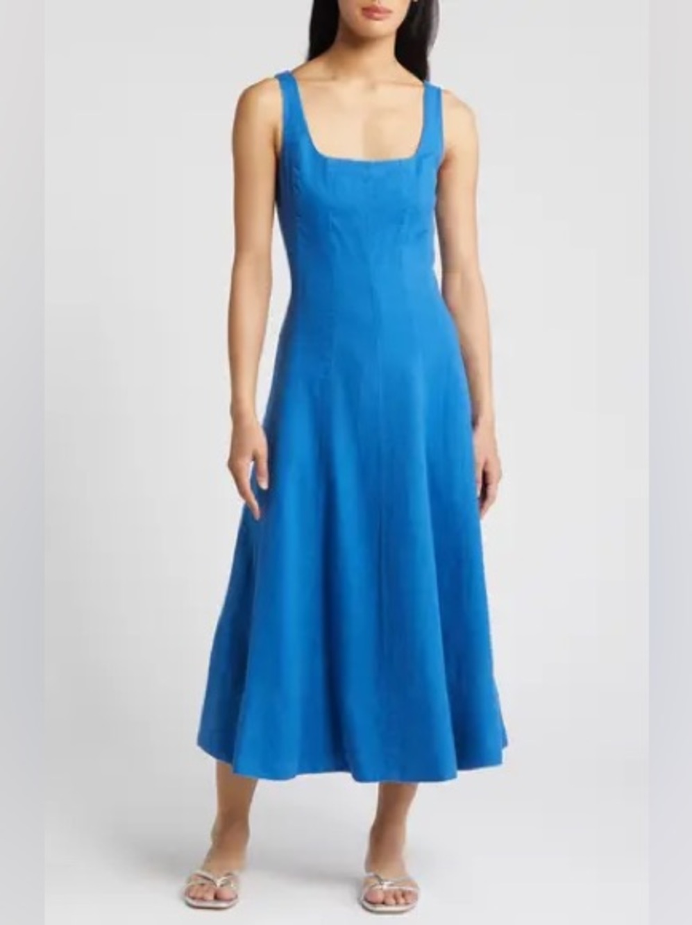 *NWT~SEE DESCRIPTION*Lilly Pulitzer Calina Linen Midi Dress in Barton Blue SZ 16